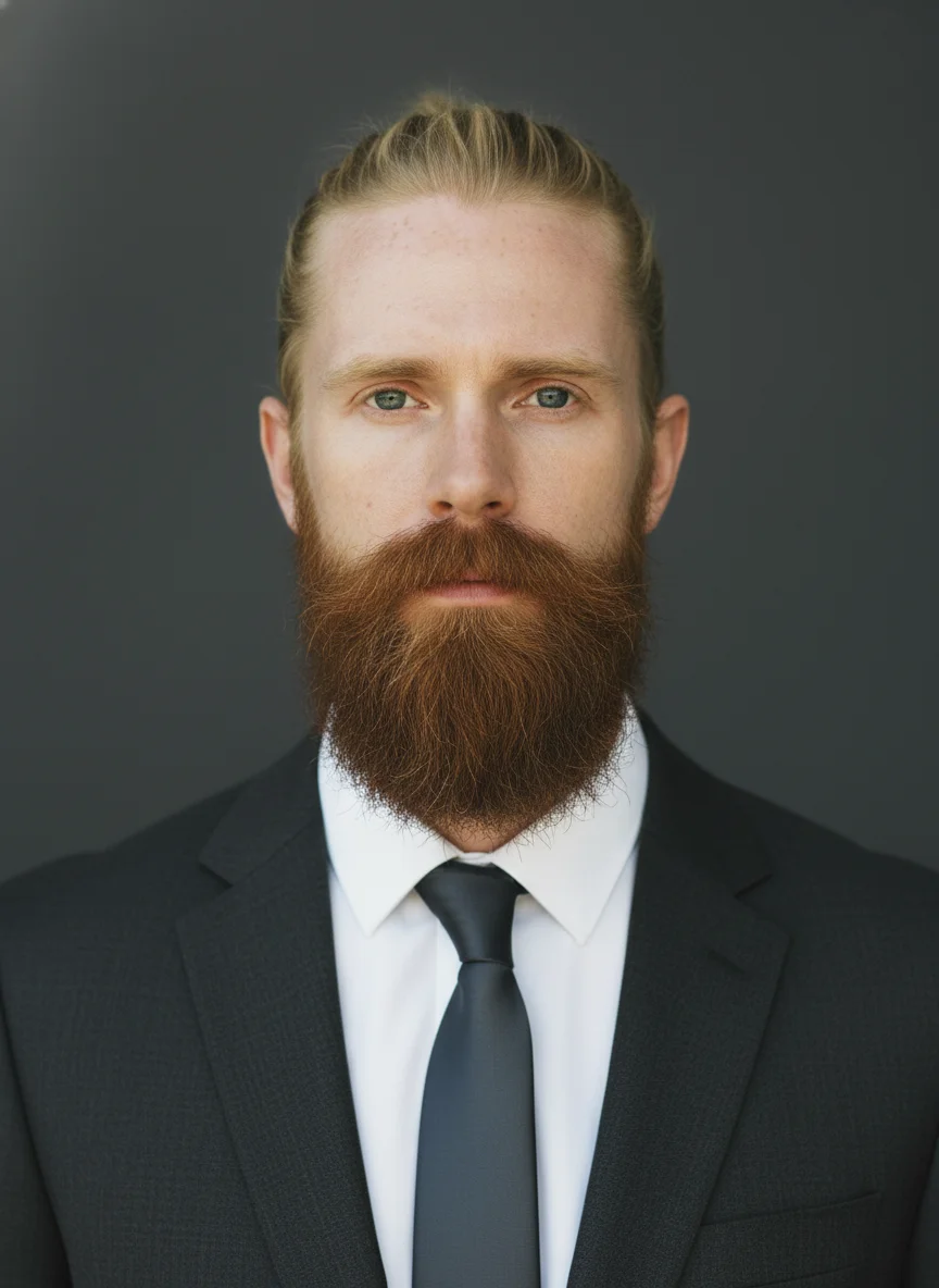 High-resolution business casual headshot with studio-quality lighting