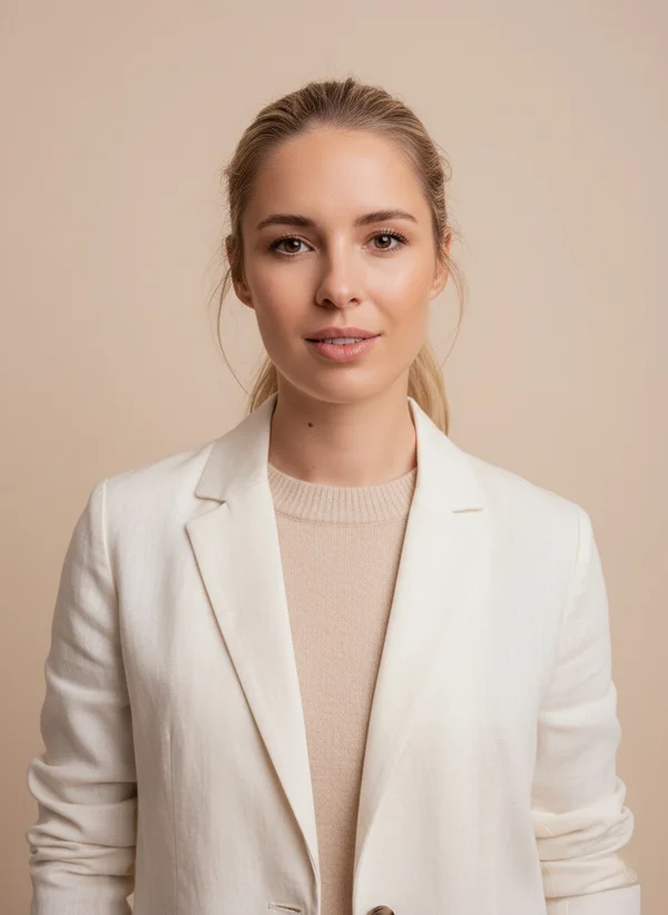 Professional LinkedIn headshot after AI transformation